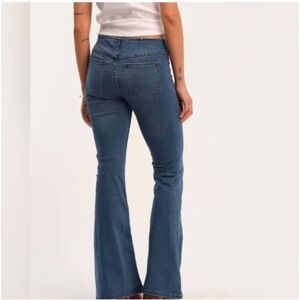 Blue Pullon Flare Jeans Boho Western Hippie Rodeo Festival Size Large